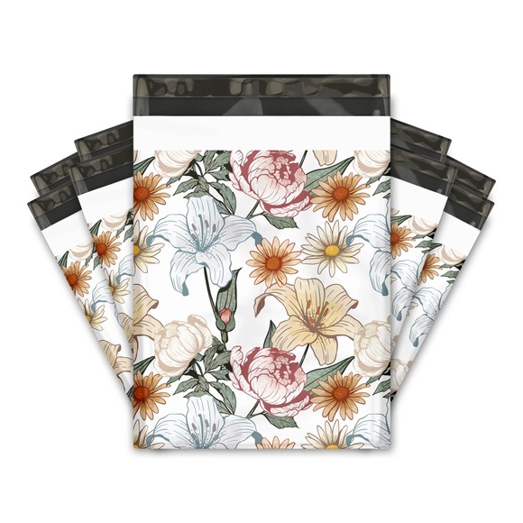 Vintage Floral Poly Mailer’s 10x13 Pack of 25 - Picture 3 of 14